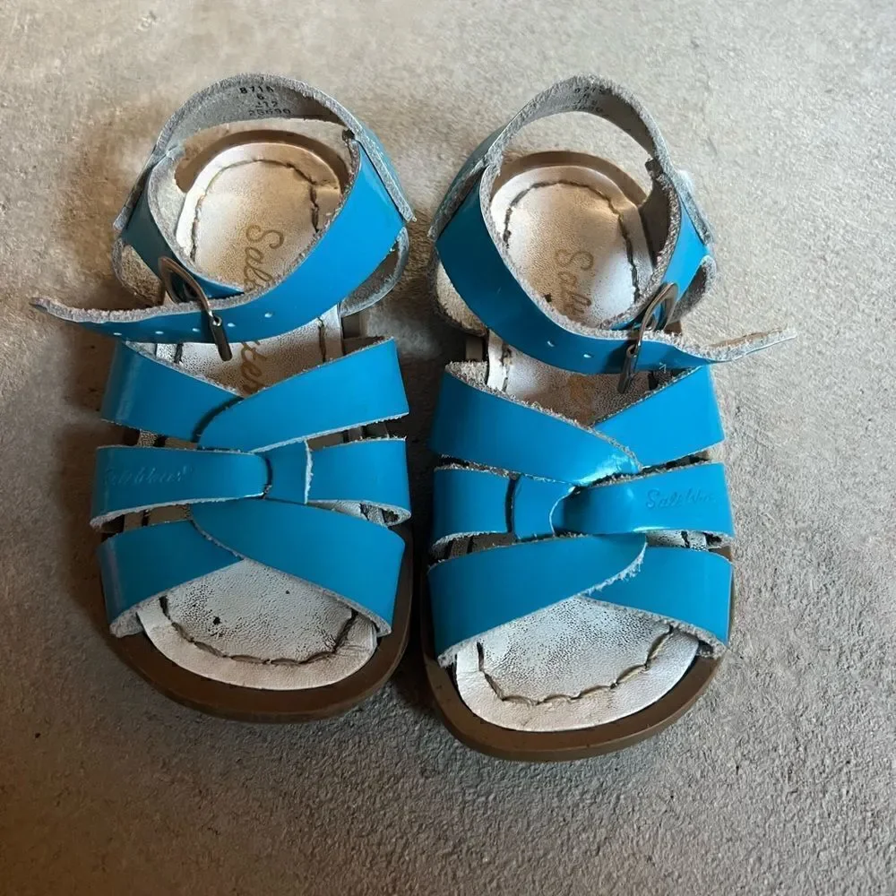 Toddler Salt Water Sandals Turquoise Patent